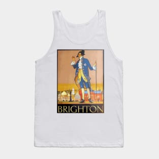 Brighton, England - Vintage Travel Poster Art Tank Top